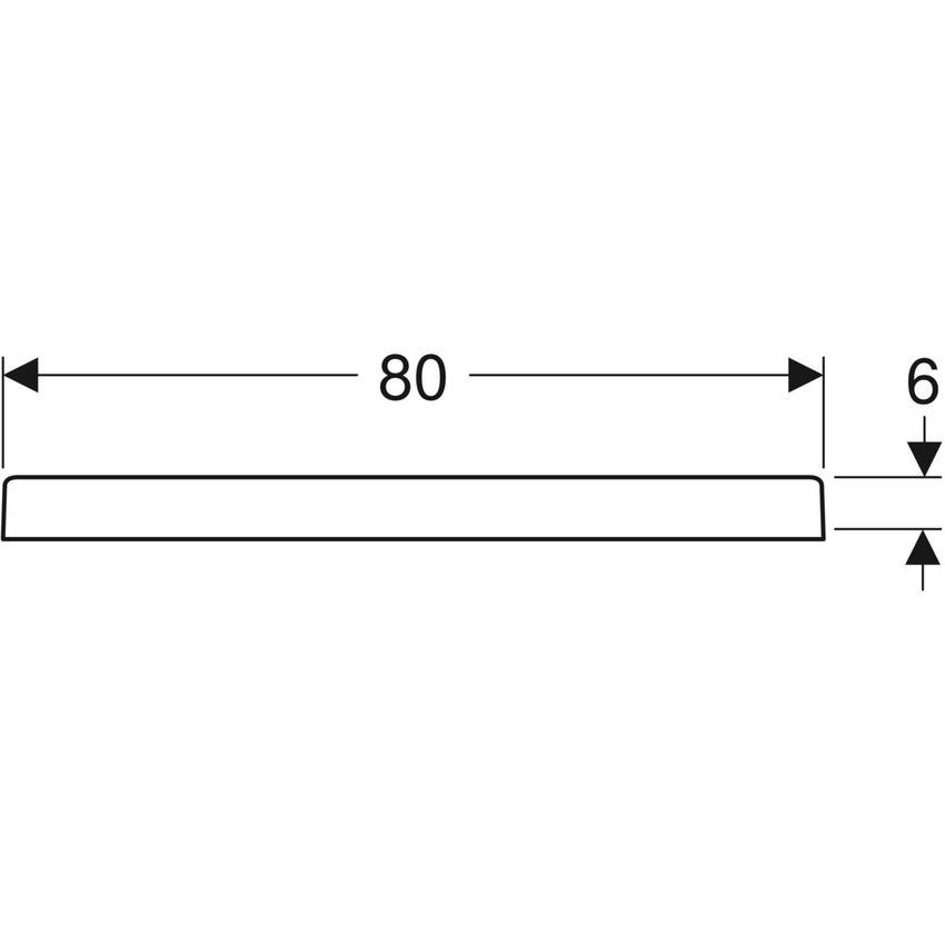 Immagine di Geberit 60 piatto doccia rettangolare L.100 P.80 cm, colore bianco finitura lucido 550.055.00.1