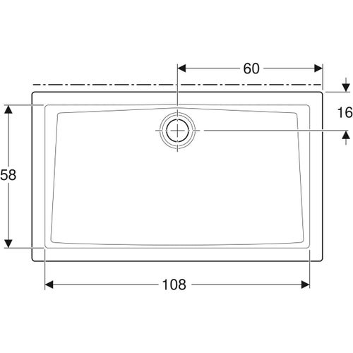 Immagine di Geberit 60 piatto doccia rettangolare L.120 P.70 cm, colore bianco finitura lucido 550.056.00.1