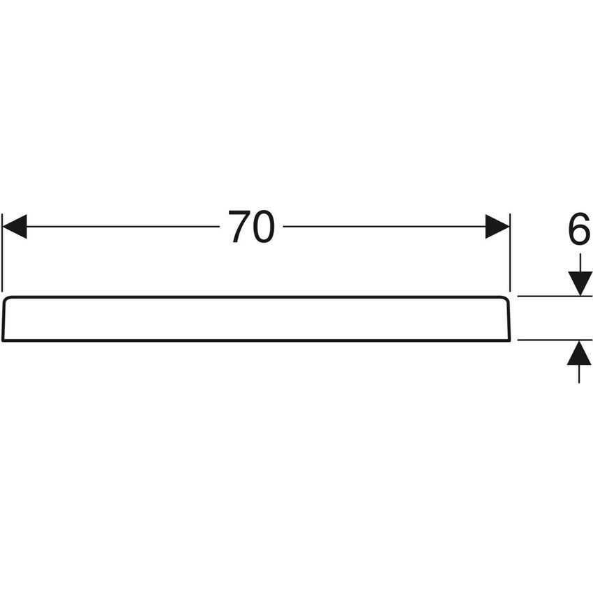 Immagine di Geberit 60 piatto doccia rettangolare L.120 P.70 cm, colore bianco finitura lucido 550.056.00.1