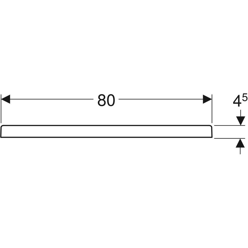 Immagine di Geberit 45 piatto doccia quadrato 80 cm, colore bianco finitura lucido 550.048.00.1