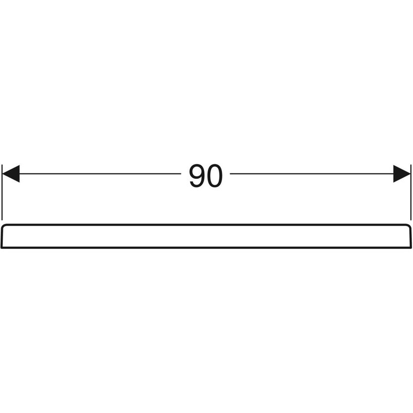 Immagine di Geberit 45 piatto doccia quadrato 90 cm, colore bianco finitura lucido 550.049.00.1