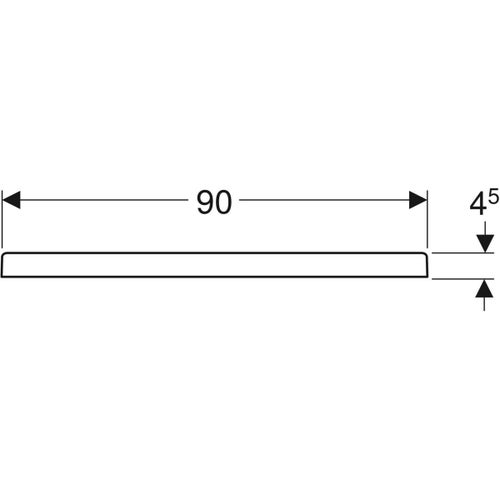 Immagine di Geberit 45 piatto doccia quadrato 90 cm, colore bianco finitura lucido 550.049.00.1