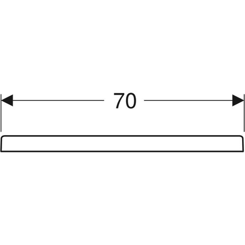 Immagine di Geberit 45 piatto doccia rettangolare L.70 P.90 cm, colore bianco finitura lucido 550.062.00.1