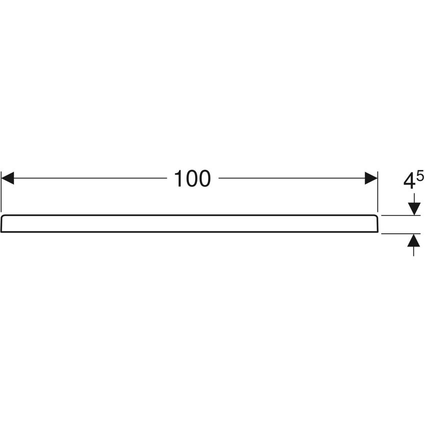 Immagine di Geberit 45 piatto doccia rettangolare L.90 P.100 cm, colore bianco finitura lucido 550.064.00.1