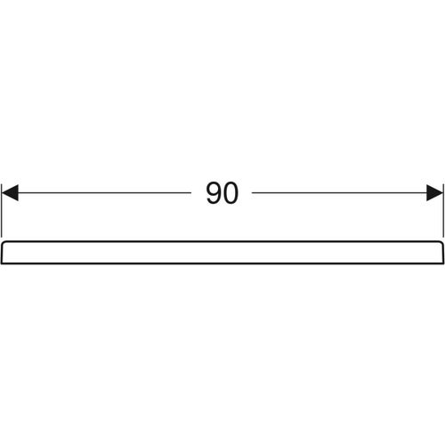 Immagine di Geberit 45 piatto doccia rettangolare L.90 P.100 cm, colore bianco finitura lucido 550.064.00.1