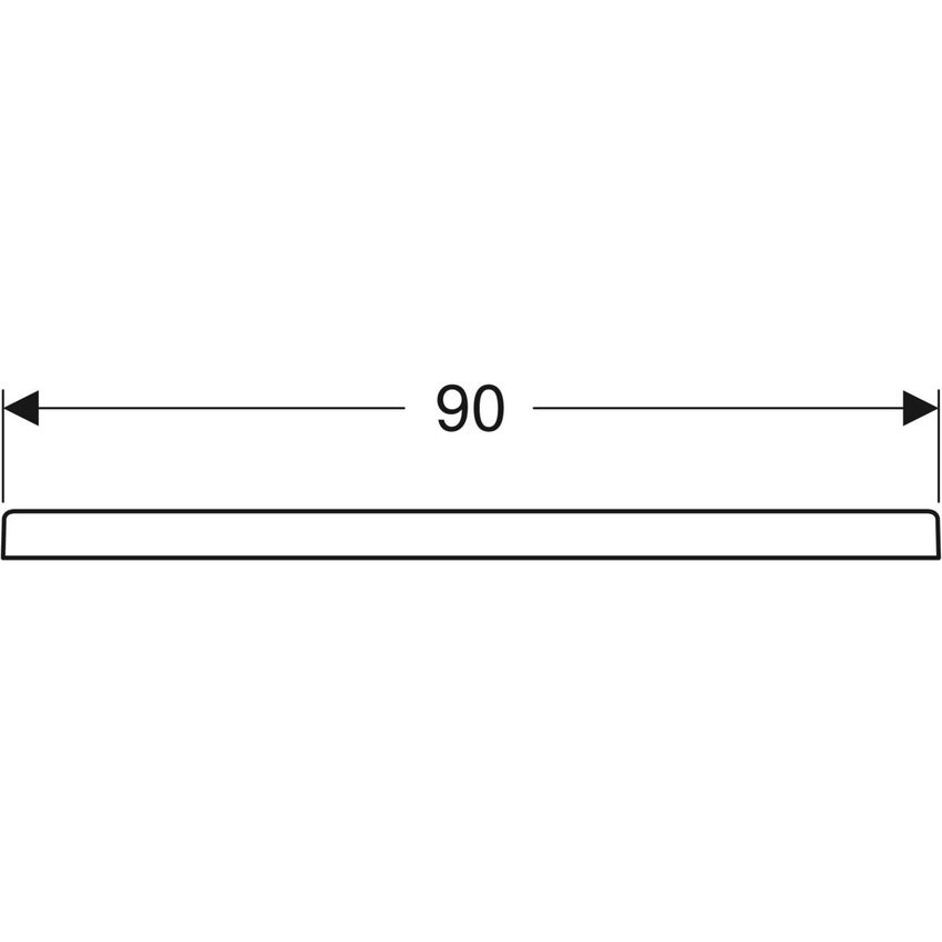 Immagine di Geberit 45 piatto doccia rettangolare L.90 P.100 cm, colore bianco finitura lucido 550.064.00.1