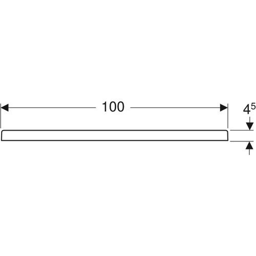 Immagine di Geberit 45 piatto doccia rettangolare L.80 P.100 cm, colore bianco finitura lucido 550.063.00.1