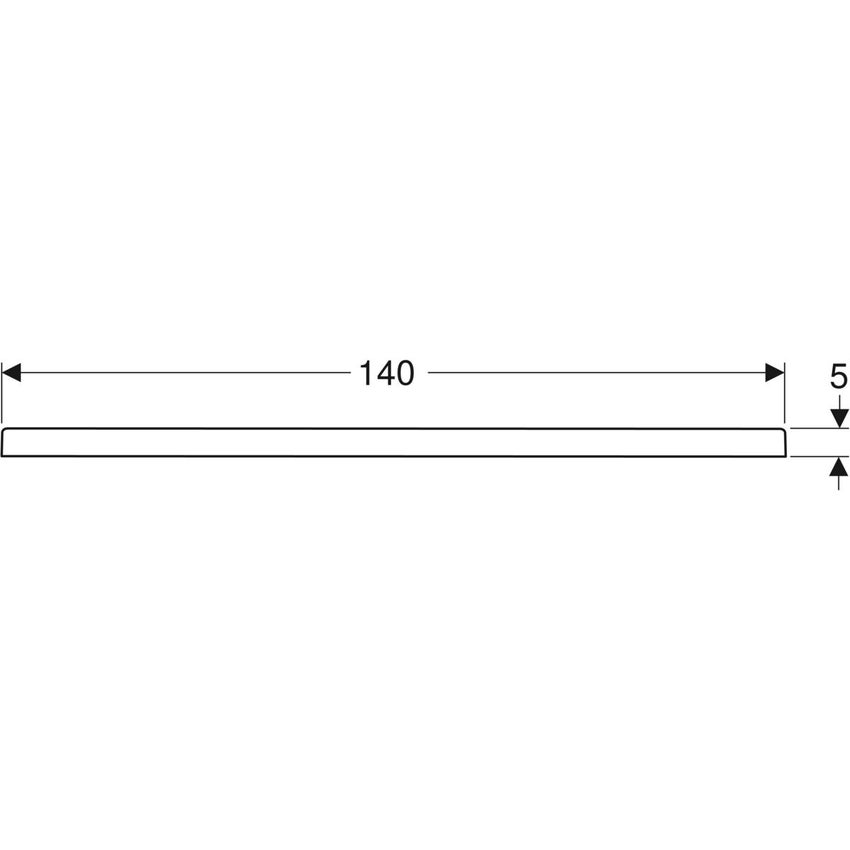Immagine di Geberit 45 piatto doccia rettangolare L.80 P.140 cm, colore bianco finitura lucido 550.067.00.1