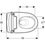 Immagine di Geberit AQUACLEAN MERA CLASSIC vaso sospeso, senza brida, con tecnologia TurboFlush, completo di sedile con funzione bidet e cover finitura cromo, colore bianco finitura lucido 146.200.21.1