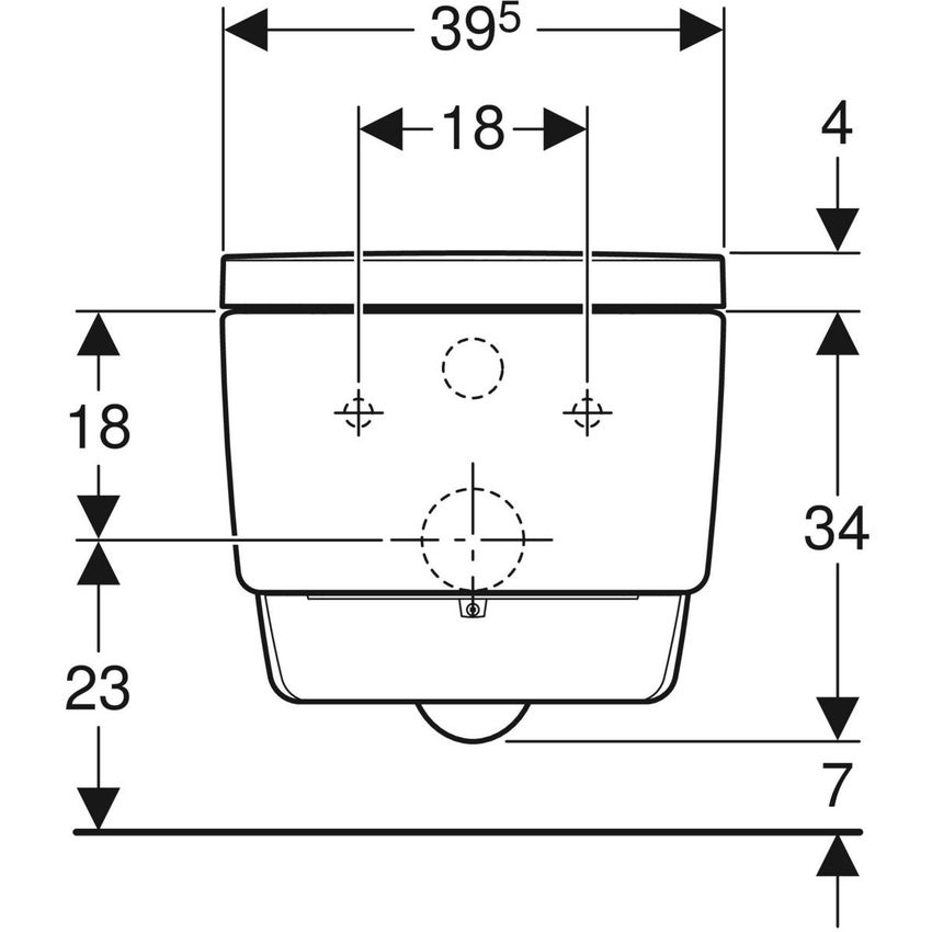 Immagine di Geberit AQUACLEAN MERA COMFORT vaso sospeso, senza brida, completo di sedile con funzione bidet a chiusura ammortizzata, colore bianco finitura lucido 146.210.11.1