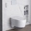 Immagine di Geberit AQUACLEAN MERA COMFORT vaso sospeso, senza brida, completo di sedile con funzione bidet a chiusura ammortizzata e cover cromo lucido, colore bianco finitura lucido 146.210.21.1