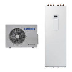 Immagine di Samsung EHS SPLIT R32 Sistema integrato composto da pompa di calore Inverter 4.4 kW e sistema ClimateHub 200 litri per riscaldamento, raffrescamento e produzione ACS AE040RXEDEG/EU+AE200RNWSEG/EU