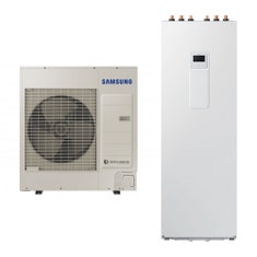 Immagine di Samsung EHS SPLIT R32 Sistema integrato composto da pompa di calore Inverter 9 kW e sistema ClimateHub 200 litri per riscaldamento, raffrescamento e produzione ACS AE090RXEDEG/EU+AE200RNWSEG/EU