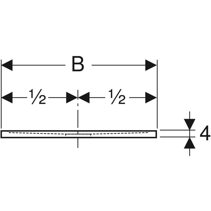 Immagine di Geberit SESTRA piatto doccia rettangolare L.90 P.120 cm, colore bianco finitura effetto pietra 550.255.00.2