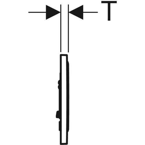 Immagine di Geberit SIGMA10 placca di comando per risciacquo con possibilità d'interruzione, placca e tasto finitura cromo satinato, anello design finitura lucido 115.758.JQ.5