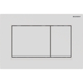 Immagine di Geberit SIGMA20 placca di comando per risciacquo a due quantità, placca e tasti colore bianco finitura opaco, profili design colore bianco 115.883.01.1