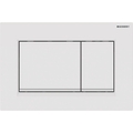 Immagine di Geberit SIGMA20 placca di comando per risciacquo a due quantità, placca e tasti colore bianco, profili design colore bianco finitura opaco 115.883.11.1