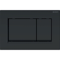 Immagine di Geberit SIGMA20 placca di comando per risciacquo a due quantità, placca e tasti nero finitura opaco, profili design colore nero 115.883.16.1