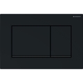Immagine di Geberit SIGMA20 placca di comando per risciacquo a due quantità, placca e tasti colore nero, profili design colore nero finitura opaco 115.883.DW.1