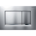 Immagine di Geberit SIGMA20 placca di comando per risciacquo a due quantità, placca e tasti finitura cromo opaco, profili design finitura cromo lucido  115.883.JQ.1
