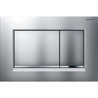 Immagine di Geberit SIGMA20 placca di comando per risciacquo a due quantità, placca e tasti finitura cromo opaco, profili design finitura cromo lucido  115.883.JQ.1