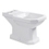 Immagine di Duravit 1930 composizione bagno: vaso monoblocco e bidet a pavimento, colore bianco + sedile del vaso con chiusura rallentata, colore bianco + cassetta di sciacquo + lavabo 60 cm con colonna + miscelatori Flaminia Evergreen, finitura cromo 0227090000-0267100000