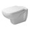 Immagine di Duravit D-CODE set vaso sospeso a cacciata UWL classe 1 e sedile con coperchio con cerniere in acciaio inox senza chiusura rallentata, colore bianco 45351900A1