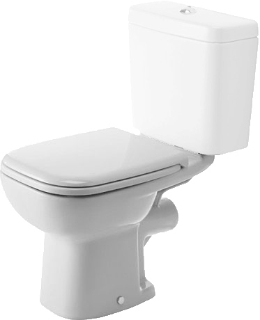 Immagine di Duravit D-CODE vaso monoblocco a pavimento, a cacciata, senza cassetta, senza sedile, con brida di risciacquo, scarico orizzontale, UWL classe 2, colore bianco 2111090000