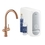 Immagine di Grohe BLUE HOME sistema completo rubinetto con bocca a C e refrigeratore con sistema WiFi finitura oro rosa lucido 31455DA1