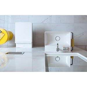 Immagine di Duravit DURASQUARE lavamani rettificato 45 cm monoforo, senza troppopieno, con bordo per rubinetteria, colore bianco 0732450071