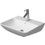 Immagine di Duravit ME BY STARCK lavabo 55 cm monoforo, con troppopieno, con bordo per rubinetteria, lato inferiore smaltato, colore bianco finitura opaco 2335553200