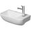 Immagine di Duravit ME BY STARCK lavamani 40 cm monoforo, senza troppopieno, con bordo per rubinetteria, con foro per rubinetteria a destra, lato inferiore smaltato, colore bianco 0717400000