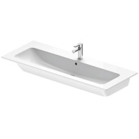 Immagine di Duravit ME BY STARCK lavabo consolle 123 cm monoforo, con troppopieno, con bordo per rubinetteria, colore bianco 2361120000
