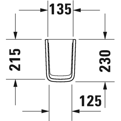 Immagine di Duravit ME BY STARCK semicolonna per lavamani, colore bianco 0858410000