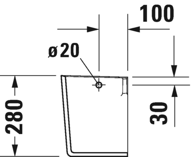 Immagine di Duravit ME BY STARCK semicolonna per lavamani, colore bianco 0858410000