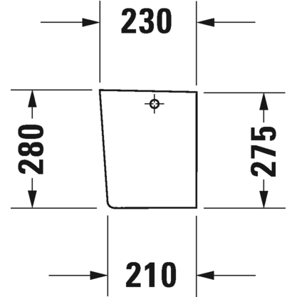 Immagine di Duravit ME BY STARCK semicolonna per lavamani, colore bianco 0858410000