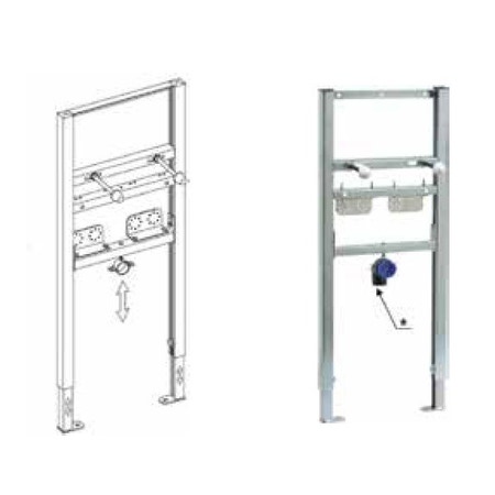 Immagine di RM PratiKO KART supporto autoportante lavabo sospeso per pareti in cartongesso 239/05