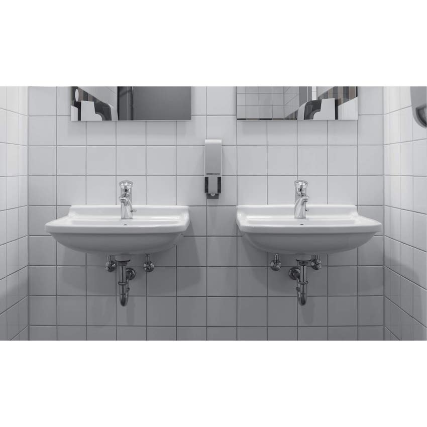 Immagine di Duravit STARCK 3 lavabo 60 cm monoforo, con troppopieno e bordo per rubinetteria, lato inferiore smaltato, colore bianco 0300600000