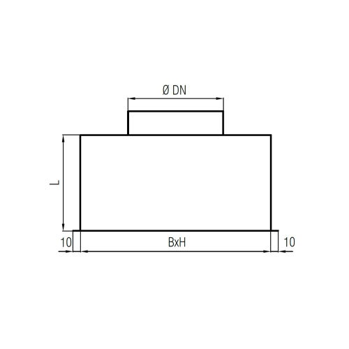 Immagine di Irsap Plenum zincato L.20 H.15 cm, con attacco posteriore per bocchetta di mandata BMA e ripresa GRA, adatto all'installazione di griglie TLZPLE02015P0