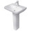 Immagine di Duravit DURASTYLE lavabo 60 cm con 3 fori per rubinetteria, con troppopieno, con bordo per rubinetteria, lato inferiore smaltato, WonderGliss, colore bianco 23196000301