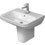 Immagine di Duravit DURASTYLE lavabo 55 cm monoforo, con troppopieno, con bordo per rubinetteria, lato inferiore smaltato, WonderGliss, colore bianco 23195500001