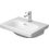 Immagine di Duravit DURASTYLE lavabo consolle Compact 55 cm con 3 fori per rubinetteria, con troppopieno, con bordo per rubinetteria, lato inferiore smaltato, WonderGliss, colore bianco 23375500301
