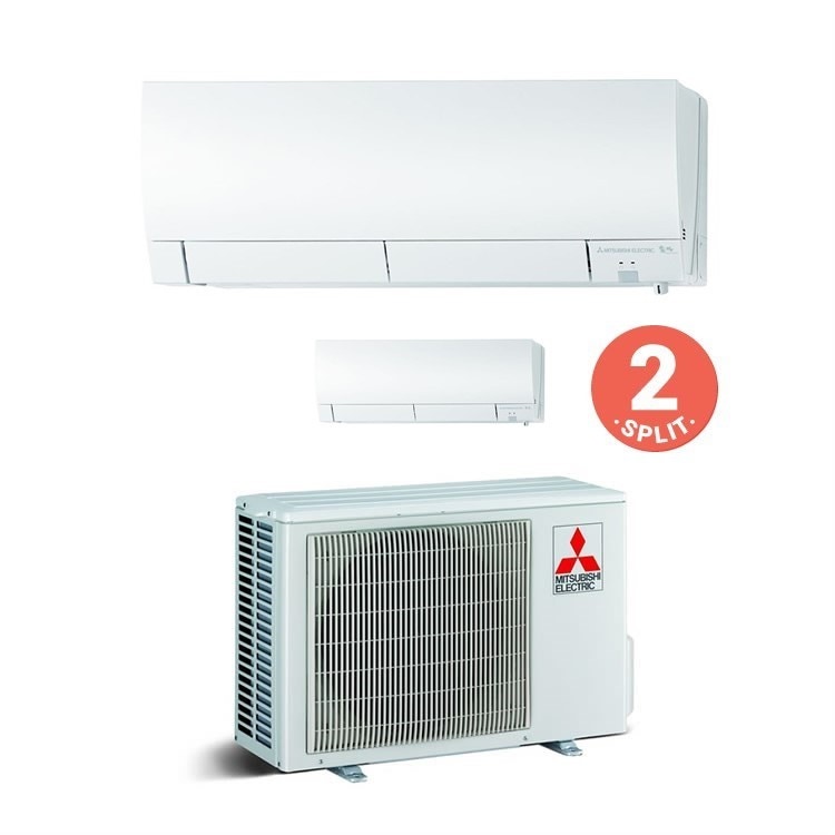 Immagine di Mitsubishi MSZ-FH Kirigamine Climatizzatore dual split MXZ-2D53VA + MSZ-FH25VE + MSZ-FH35VE 9+12 BTU