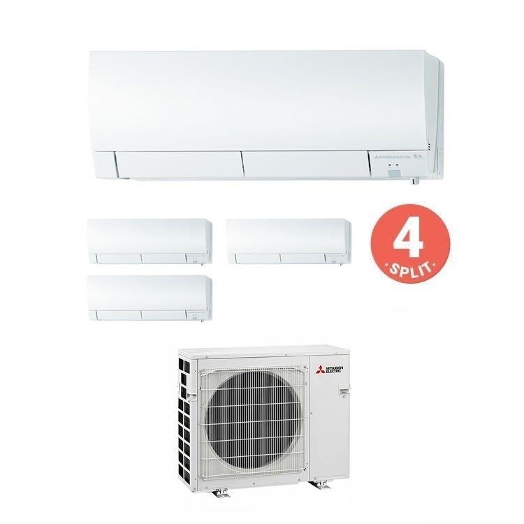 Immagine di Mitsubishi MSZ-FH Kirigamine Climatizzatore quadri split MXZ-4E83VA  + 4 X MSZ-FH35VE 12+12+12+12 BTU