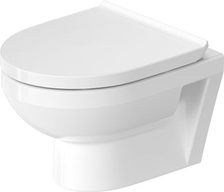 Immagine di Duravit No.1 set vaso sospeso Compact Rimless® e sedile con coperchio, colore bianco 45750900A1