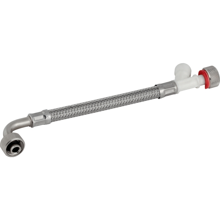 Tubo corazzato 3/8 ÜM x 3/4, tubo flessibile per sanitari con