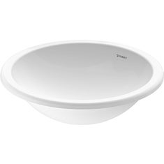 Immagine di Duravit ARCHITEC lavabo da incasso Ø 45 cm, senza foro, per incasso soprapiano, senza troppopieno, lato inferiore smaltato, colore bianco 0318450000