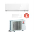 Immagine di Mitsubishi MSZ-EF Climatizzatore dual split inverter Bianco | unità esterna 4,2 kW unità interne 7000+12000 BTU MXZ-2D42VA+MSZ-EF22VE3W+MSZ-EF35VE3W 