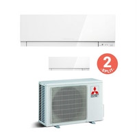Immagine di Mitsubishi MSZ-EF Climatizzatore dual split inverter Bianco | unità esterna 4,2 kW unità interne 7000+12000 BTU MXZ-2D42VA+MSZ-EF22VE3W+MSZ-EF35VE3W 