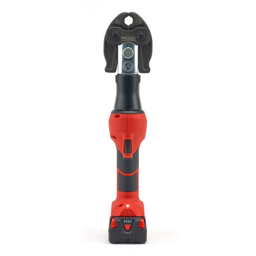 Immagine di Ridgid RP 219 Pressatrice a batteria completo di ganasce M 15-18-22 mm, caricabatterie veloce da 230 V, e cassetta di trasporto + omaggio batteria 2.5 Ah 18 V Li-Ion 69078+56513